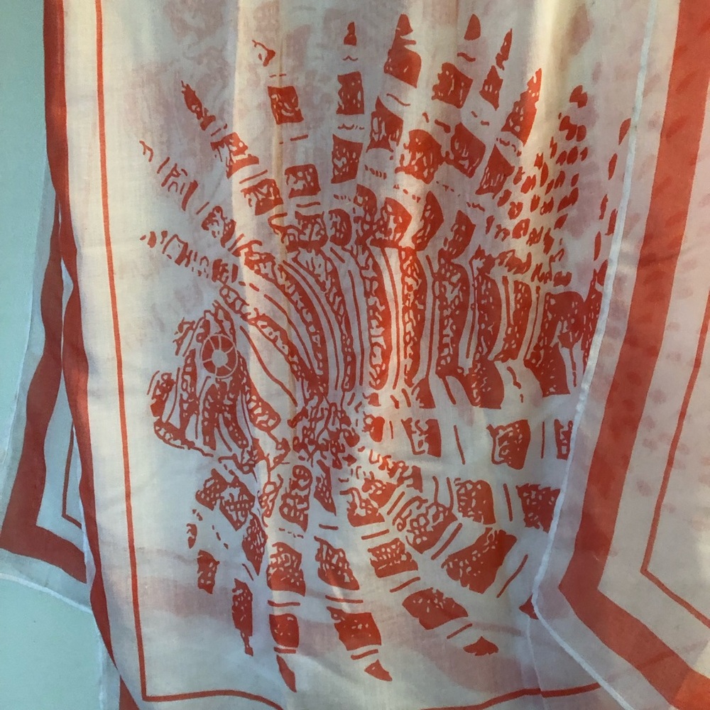 NWOT Coral Scarf